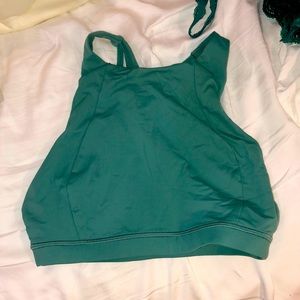 Lululemon green crop top/ sports bra